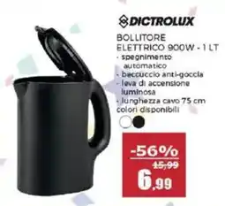 Happy Casa Dictrolux bollitore elettrico 900w offerta