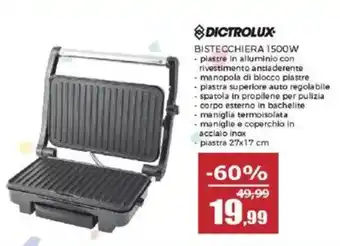 Happy Casa Dictrolux bistecchiera 1500w offerta