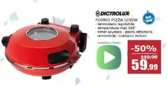 Happy Casa Dictrolux forno pizza 1200w offerta