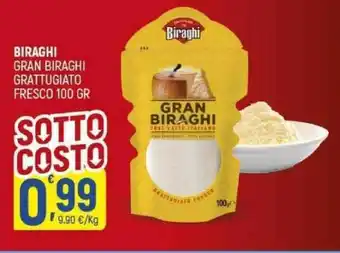 Ottimo Market Biraghi Gran Biraghi Grattugiato Fresco 100gr offerta