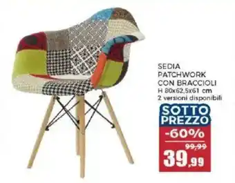 Happy Casa Sedia patchwork con braccioli offerta