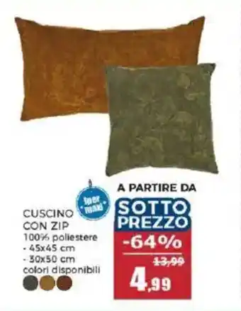 Happy Casa Cuscino con zip offerta