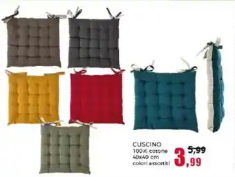 Happy Casa CUSCINO 100% cotone 40x40 cm offerta