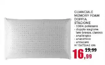 Happy Casa Guanciale memory foam doppia stacione offerta