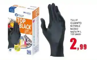 Happy Casa Tulip guanto nitrile nero offerta