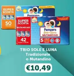 Happy Casa Pampers TRIO SOLE E LUNA Tradizionale o Mutandino offerta