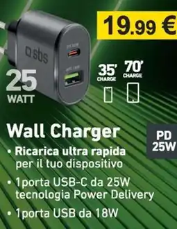 Euronics Wall Charger 25 Watt offerta