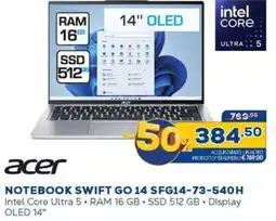 Euronics acer NOTEBOOK SWIFT GO 14 SFG14-73-540H offerta