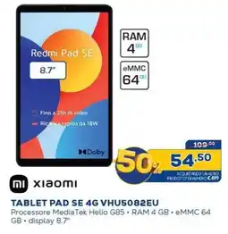 Euronics mi xiaomi TABLET PAD SE 4G VHU5082EU offerta