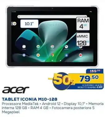 Euronics acer TABLET ICONIA M10-128 offerta