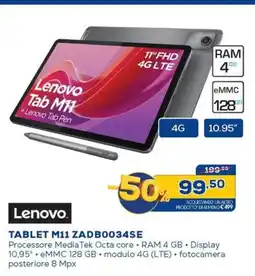 Euronics Lenovo TABLET M11 ZADB0034SE offerta