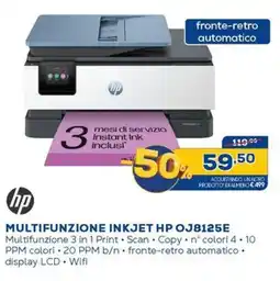 Euronics hp MULTIFUNZIONE INKJET HP OJ8125E offerta