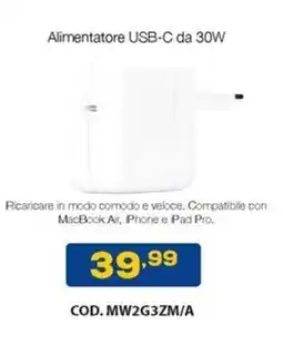 Euronics Alimentatore USB-C da 30W offerta