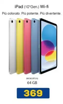 Euronics iPad (10°Gen.) Wi-fi Più colorato. Più potente. Più divertente. 64 GB offerta