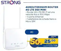 Euronics STRONG 4GROUTER350M ROUTER 4G LTE 350 MINI 4G offerta