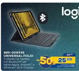 Euronics logitech 920-008335 UNIVERSAL FOLIO offerta