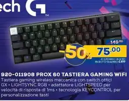 Euronics 920-011908 PROX 60 TASTIERA GAMING WIFI offerta