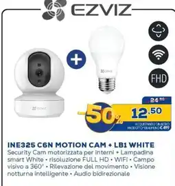 Euronics EZVIZ INE325 C6N MOTION CAM + LB1 WHITE offerta