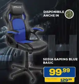 Euronics STEALTH Sedia gaming blue basic offerta