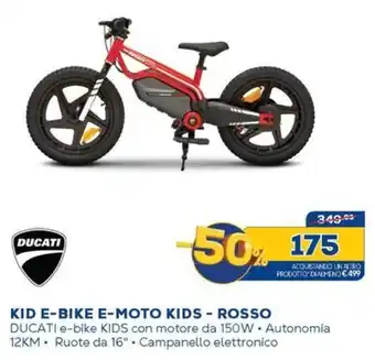 Euronics DUCATI Kid e-bike e-moto kids - rosso offerta