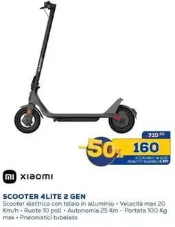 Euronics Scooter 4 Lite 2 Gen ni xiaomi offerta