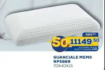 Euronics Guanciale memo NPS998 GUANCIALE MEMO NPS998 70X40X15 offerta