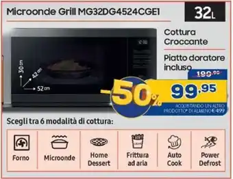 Euronics SAMSUNG Microonde Grill MG32DG4524CGE1 offerta