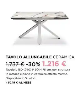 Ricci Casa Tavolo allungabile ceramica offerta