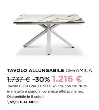 Ricci Casa Tavolo allungabile ceramica offerta