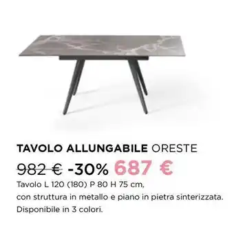 Ricci Casa Tavolo allungabile oreste offerta