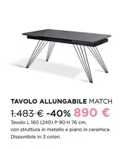 Ricci Casa Tavolo allungabile match offerta