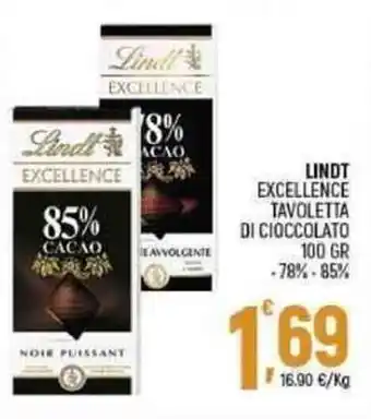 Ottimo Market Lindt Excellence Tavoletta Di Cioccolato 100 gr offerta