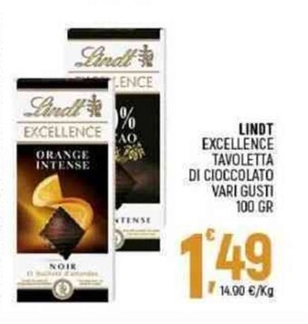 Ottimo Market Lindt Excellence Tavoletta Di Cioccolato vari gusti 100 gr offerta