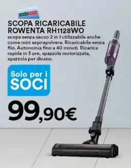 Ipercoop SCOPA RICARICABILE ROWENTA RH1128WO offerta