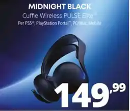 Comet MIDNIGHT BLACK Cuffie Wireless PULSE Elite Per PS5, PlayStation Portal, PC/Mac, Mobile offerta