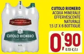 Cutolo Rionero Acqua Minerale Effervescente Naturale 1,5 lt x 6 Bottiglie