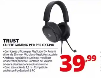 Comet TRUST CUFFIE GAMING PER PS5 GXT498 offerta