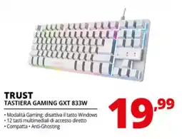 Comet TRUST TASTIERA GAMING GXT 833W offerta