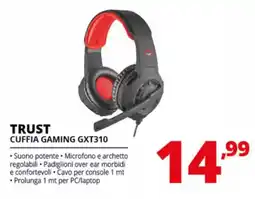 Comet TRUST CUFFIA GAMING GXT310 offerta