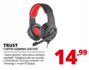 Comet TRUST CUFFIA GAMING GXT310 offerta