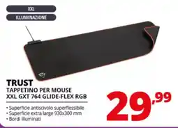 Comet TRUST TAPPETINO PER MOUSE XXL GXT 764 GLIDE-FLEX RGB offerta