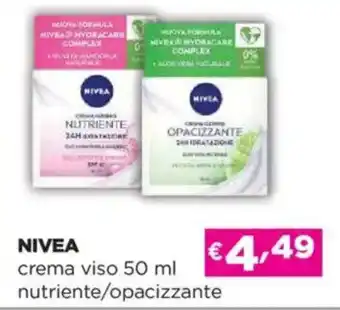 Acqua & Sapone NIVEA crema viso nutriente/opacizzante offerta