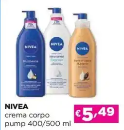 Acqua & Sapone NIVEA crema corpo pump offerta