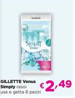 Acqua & Sapone GILLETTE Venus Simply rasoi usa e getta 6 pezzi offerta