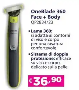 Acqua & Sapone OneBlade 360 Face + Body QP2834/23 offerta