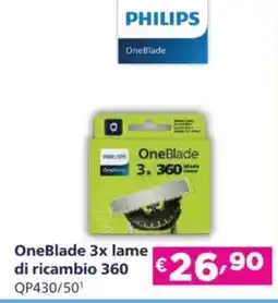 Acqua & Sapone PHILIPS OneBlade 3x lame di ricambio 360 offerta