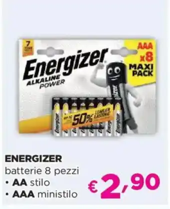 Acqua & Sapone ENERGIZER batterie 8 pezzi offerta