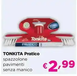 Acqua & Sapone TONKITA Pratico spazzolone pavimenti senza manico offerta