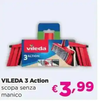 Acqua & Sapone VILEDA 3 Action scopa senza manico offerta