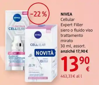 dm drogerie markt NIVEA Cellular Expert Filler siero o fluido viso trattamento mirato offerta